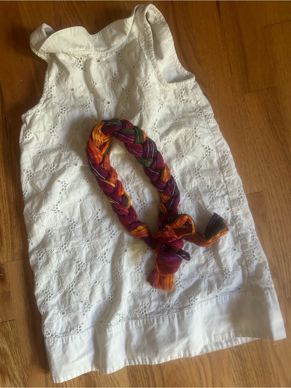 Janie and Jack with dress, Multicolor Braided Hair Tie